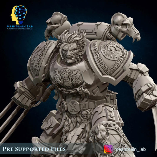 Son of The Aesir Champion Resin Miniature Figure - Meshbrain Labs Miniatures product image