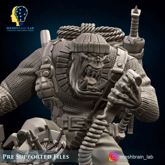 Ork Commando Radio Operator Resin Miniature Figure product image