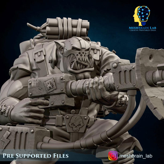 Ork Commando with Rocket Launcherby Meshbrain Labs Resin Miniature Figure product image