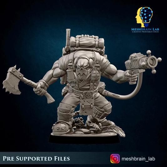 Ork Commando with Energy Gun Resin Upgrade Parts product image