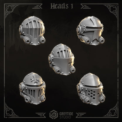 3d Printed Eternal Crusader Heads Upgrade Kit by Greytide Studio