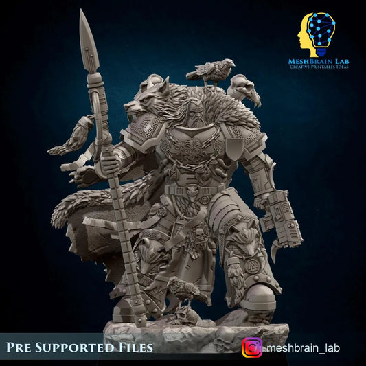 Sons of the Aesir Chapter Lord Resin Boss Miniature alternate view 2