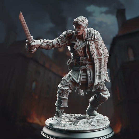 Half Elf Swashbuckler Resin Miniature Figure product image