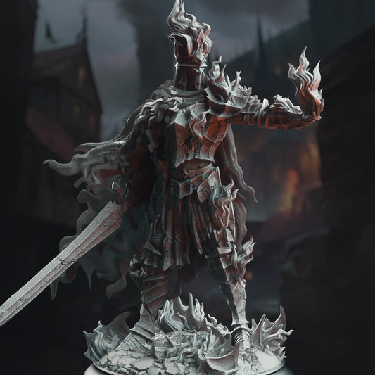 The Burning Knight Resin Miniature Figure product image