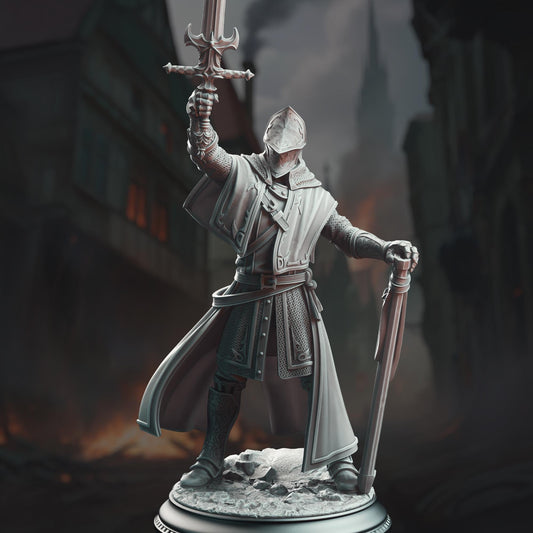 Priest Knight Resin Miniature Figure product image
