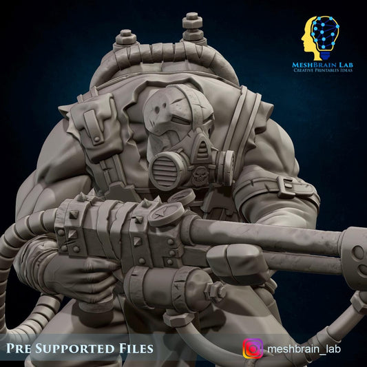 Ork Commando with Flamethrower Resin Miniature Figure product image