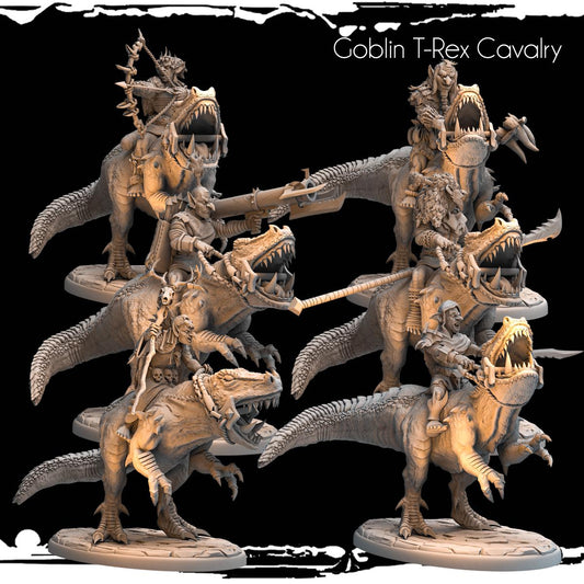 Goblin T-Rex Cavalry Resin Miniature Figure product image