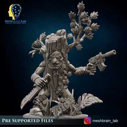 3d Printed Sneaky Goblin Commando by Meshbrain Labs Miniatures