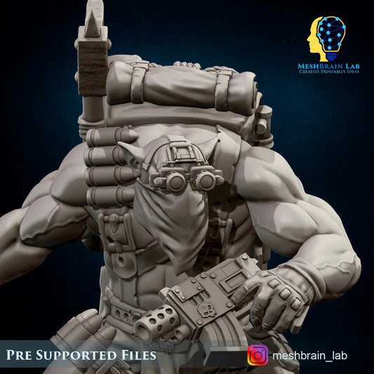 Ork Smoke Grenade Commando Resin Miniature Figure product image