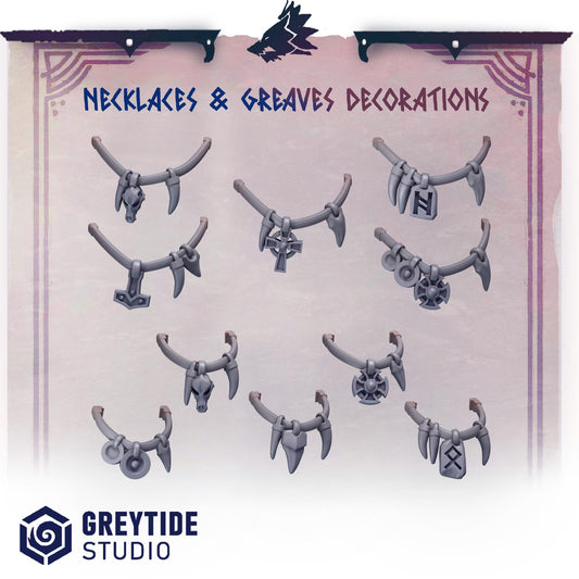 Necklaces and Greaves Decorations x10 Resin Upgrade Parts product image