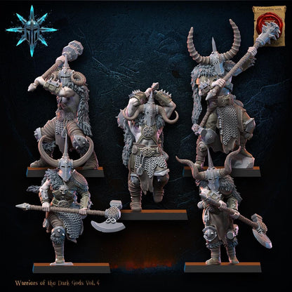 3D Printed Heavy Weapon Chaos Barbarian Regiment x10 by Lost Kingdom Miniatures