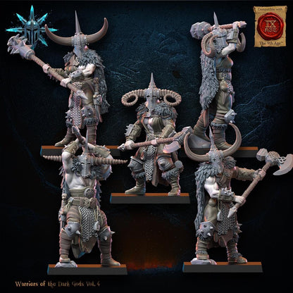 3D Printed Heavy Weapon Chaos Barbarian Regiment x10 by Lost Kingdom Miniatures