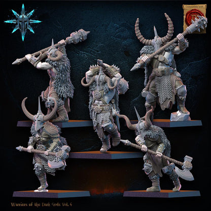 3D Printed Heavy Weapon Chaos Barbarian Regiment x10 by Lost Kingdom Miniatures