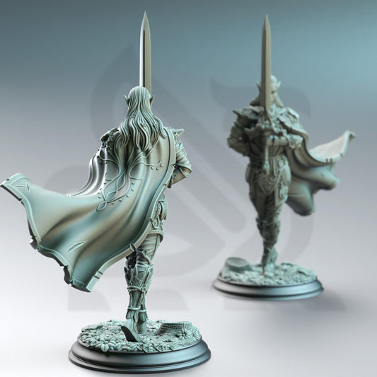 Fey Elf Duelist Resin Miniature Figure alternate view 2