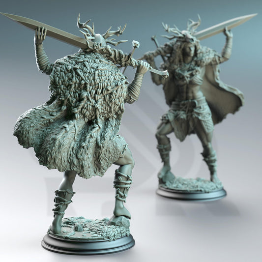 Goliath Fey Barbarian Resin Boss Miniature alternate view 2