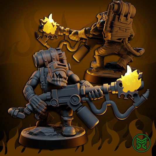 Ork Flamerz Resin Upgrade Parts alternate view 2