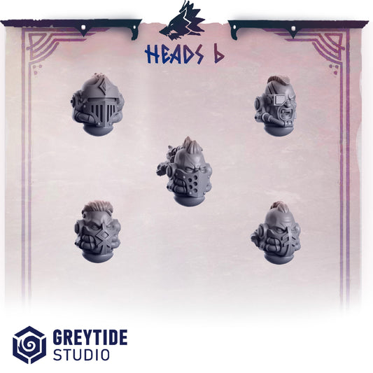 Primal Hounds Heads #6 x10 Resin Upgrade Parts product image