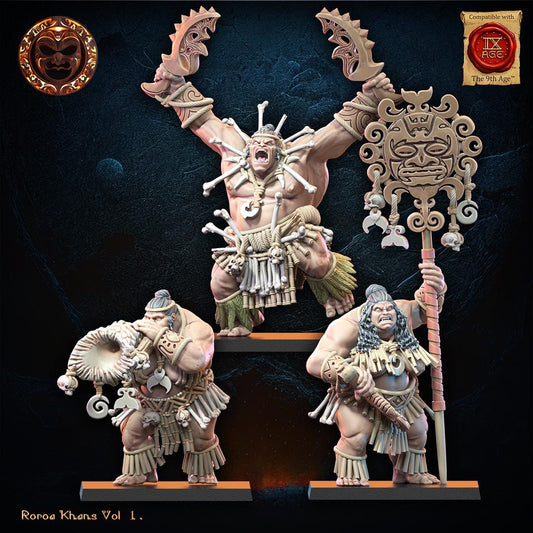 Roroa Khans Command Group Resin Boss Miniature product image