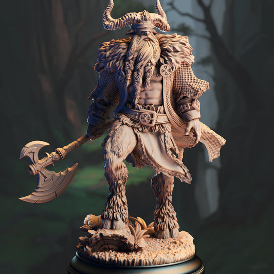 Satyr Barbarian Resin Miniature Figure alternate view 2