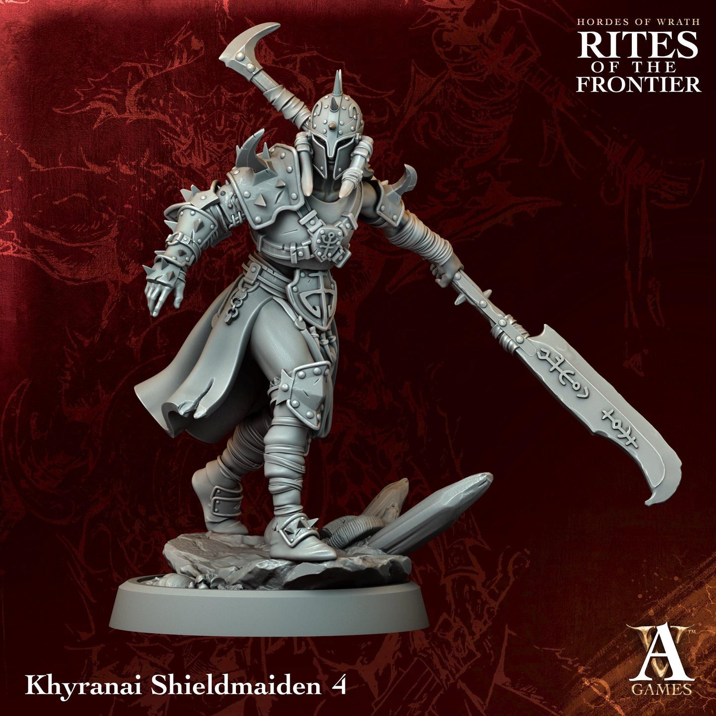 3D Printed Khyranai Shieldmaidens by Archvillain Games