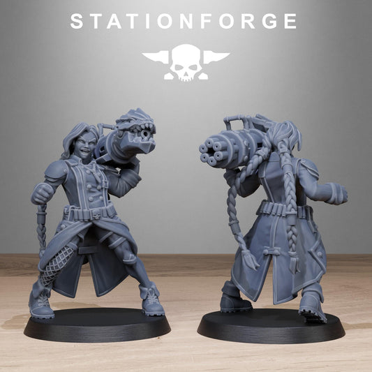 GrimGuard Sisters Resin Miniature Figure alternate view 2