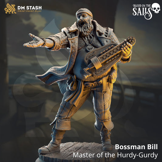 Bossman Bill - Master of the Hurdy-Gurdy Resin Boss Miniature product image