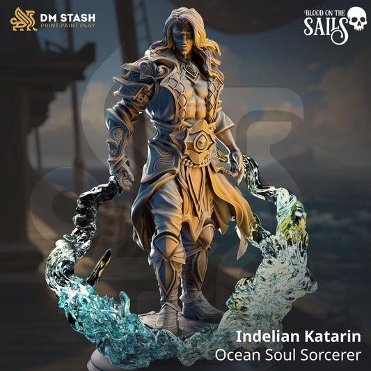 Ocean Soul Sorcerer Resin Miniature Figure product image