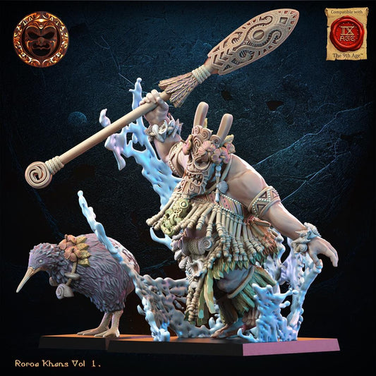 Hinewai, Tohunga with Familiar Resin Boss Miniature alternate view 2