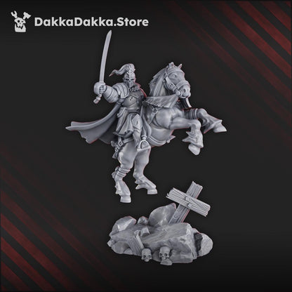 3D Printed Trench Commander on Horse by DakkaDakka Miniatures
