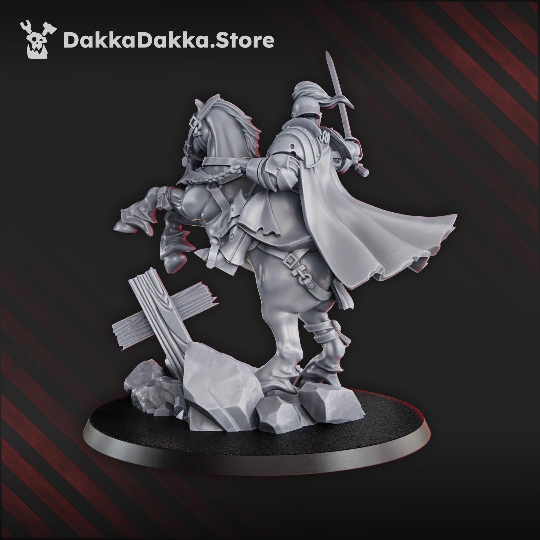 3D Printed Trench Commander on Horse by DakkaDakka Miniatures