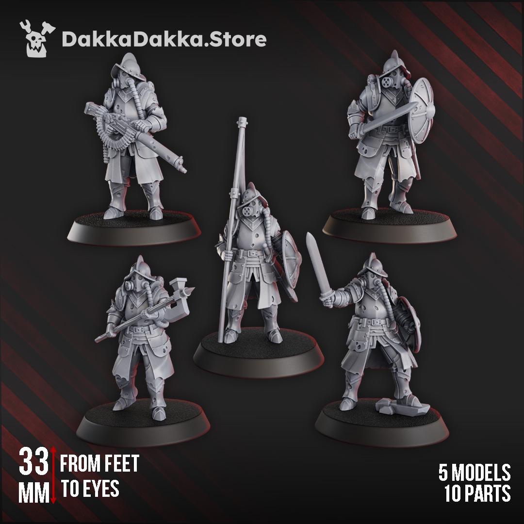 3D Printed Trench Veterans x5 by DakkaDakka Miniatures