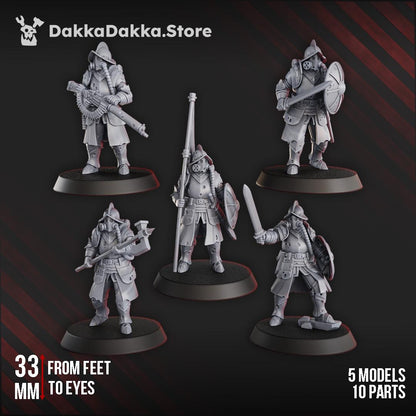 3D Printed Trench Veterans x5 by DakkaDakka Miniatures