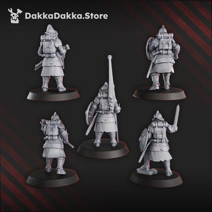 3D Printed Trench Veterans x5 by DakkaDakka Miniatures