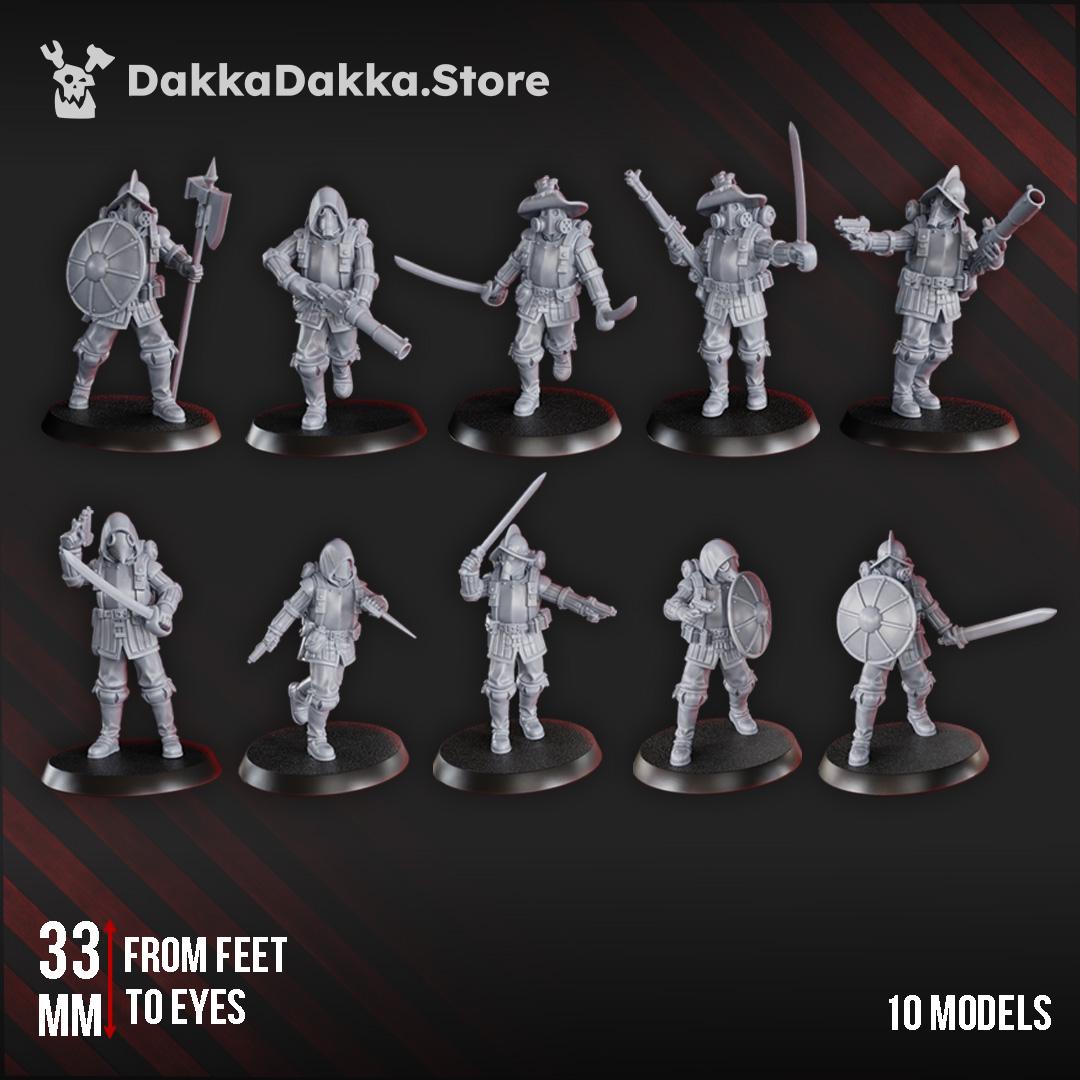 3D Printed Trench Conquistadors x10 by DakkaDakka Miniatures