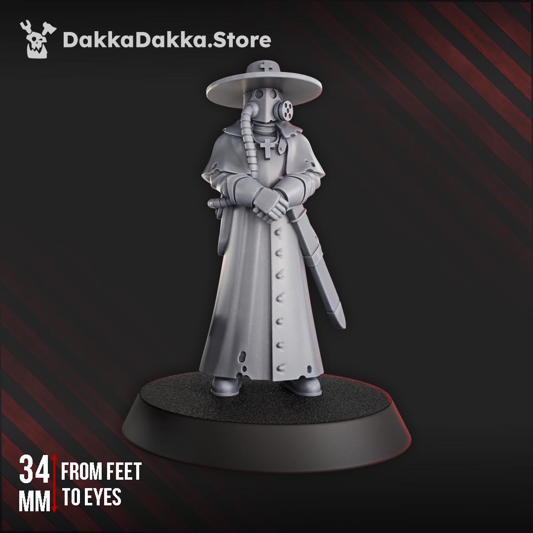 3D Printed Trench Priest by DakkaDakka Miniatures