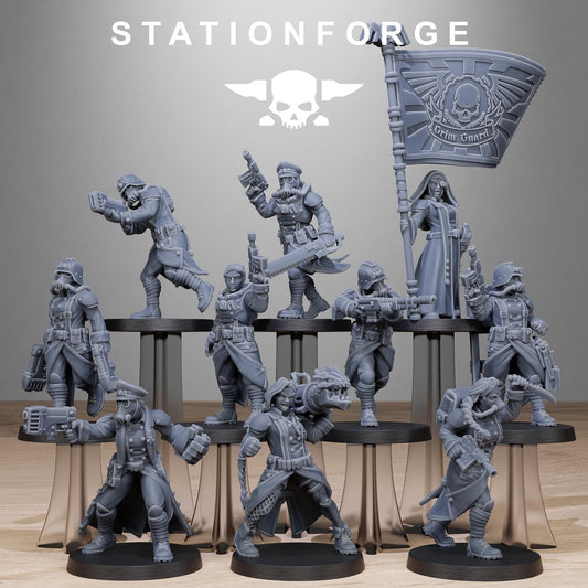GrimGuard Sisters Resin Miniature Figure product image