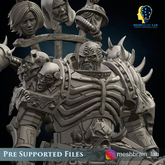Doom Marine Executor Lord Resin Boss Miniature - Meshbrain Labs Miniatures product image