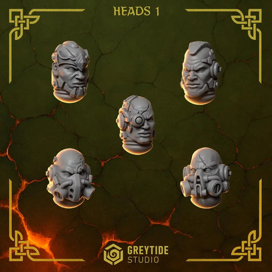 Anvil Wardens Heads #1 x10 Resin Upgrade Parts product image