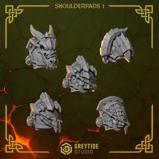 Anvil Wardens Shoulderpads #1 x10 Resin Upgrade Parts product image