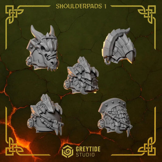 Anvil Wardens Shoulders #1 x10 Resin Miniatures Set product image