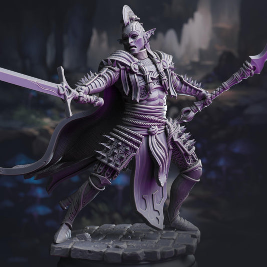Elite Drow House Guard Resin Miniature Figure product image