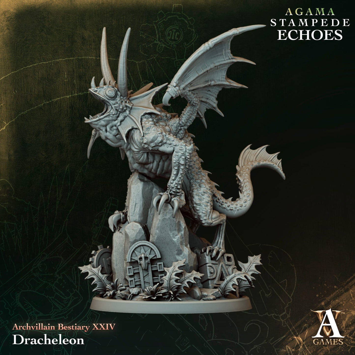 3D Printed Dracheleon by Archvillain Games