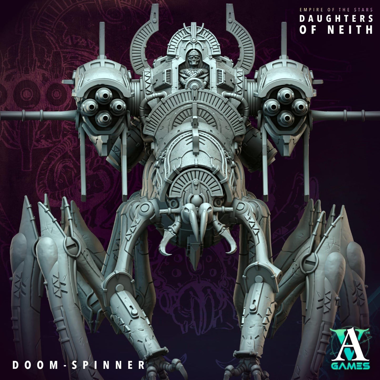 3D Printed Doom-Spinner by Archvillain Games
