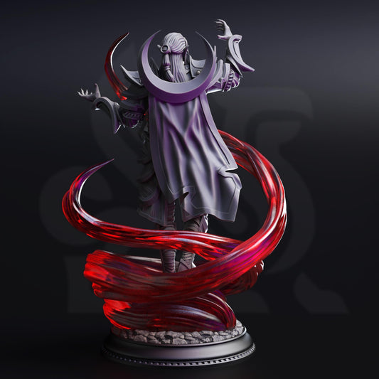Drow Lunar Sorcerer Resin Miniature Figure alternate view 2
