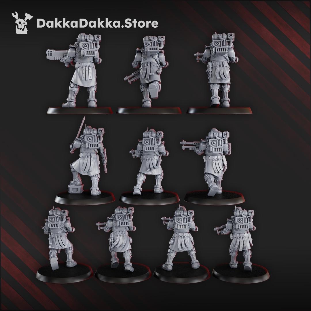 3D Printed Satellitum Mechguards Squad x10 by DakkaDakka Miniatures