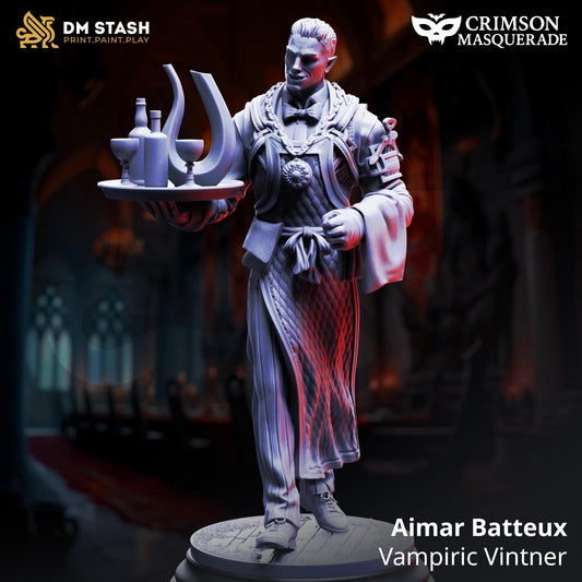 Vampiric Vintner - Aimar Batteux Resin Miniature Figure alternate view 2