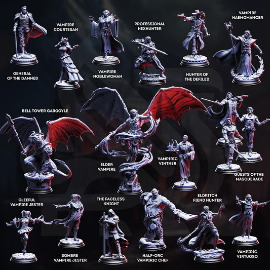 Vampire Socialites x3 Resin Miniatures Set alternate view 2