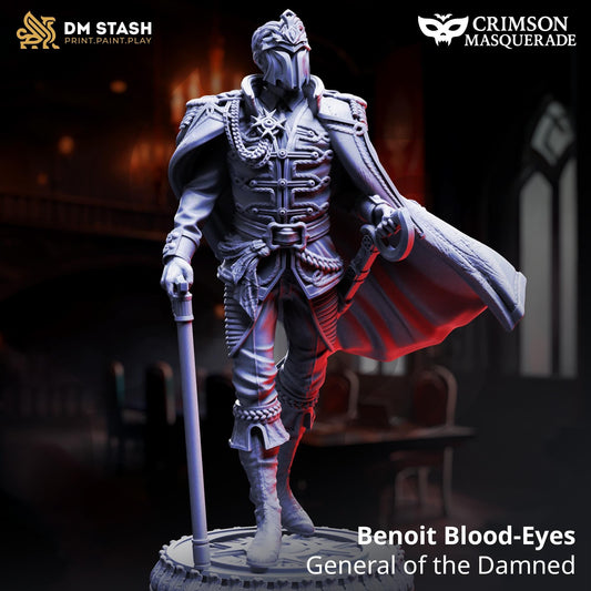 General of the Damned - Benoit Blood-Eyes Resin Miniature Figure alternate view 2