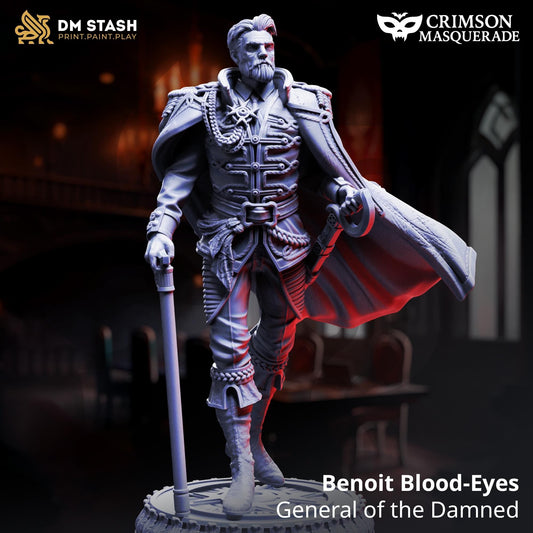 General of the Damned - Benoit Blood-Eyes Resin Miniature Figure product image