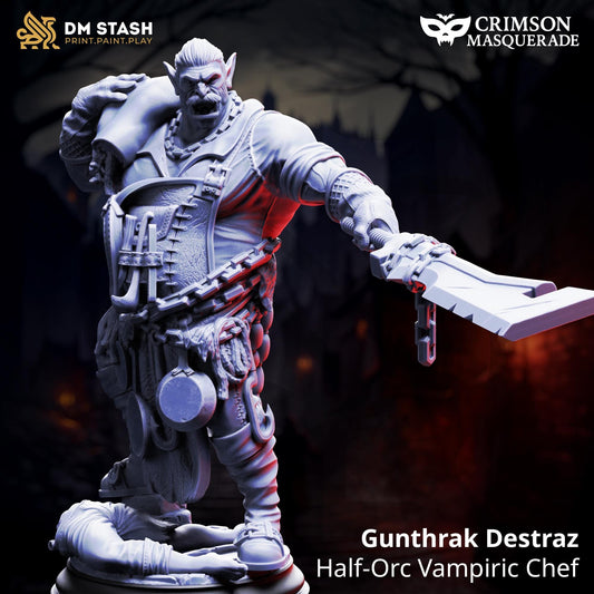 Half-Orc Vampiric Chief - Gunthrak Destraz Resin Upgrade Parts alternate view 2